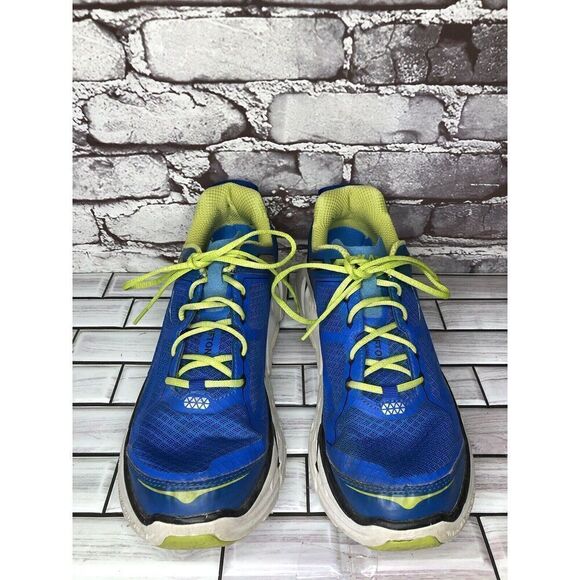 Hoka Clifton Blue Synthetic Green Lace Up Running Gym Shoes Men’s Sz 10M US/44EU main image 10